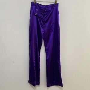 Purple Satin Pants